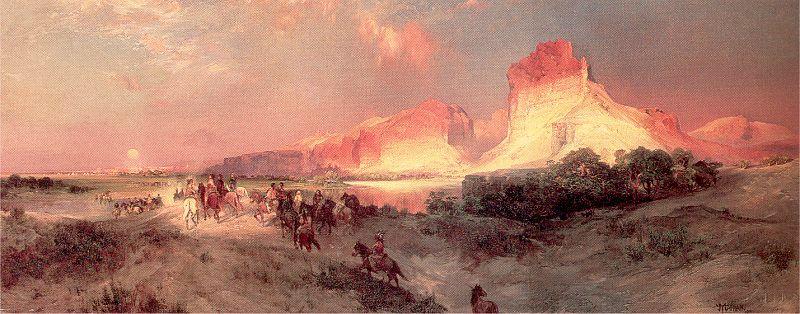 Moran, Thomas Green River Cliffs, Wyoming. Spain oil painting art